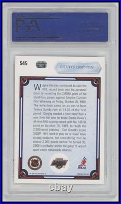 1990 Upper Deck Wayne Gretzky Signed #/2,000 PSA 7 DNA Authentic Auto
