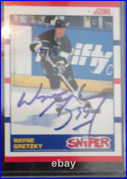 1990 Wayne Gretzky Autographed NHL Score Trading Card Sniper Number 336