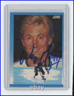 1991-92 Score National Hockey #376 Wayne Gretzky Dream Team Signed Autographed