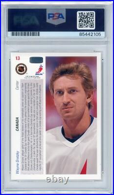 1991-92 Upper Deck Wayne Gretzky Canada Autographed Signed Hockey Card Psa 10