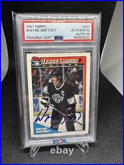 1991 Topps Wayne Gretzky Autograph PSA 10 Auto