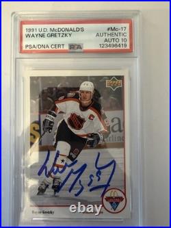 1991 upper deck wayne gretzky McDonald's SIGNED