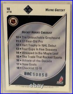 1992-93 Upper Deck UDA Wayne Gretzky Heroes #18 auto/2800 withUDA #BAC50858