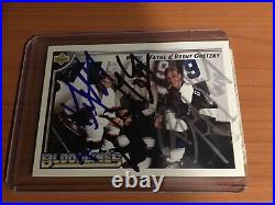 1992-93 Upper Deck Wayne Gretzky And Brothers signed Bloodlines hockey card