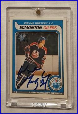1992 O-Pee-Chee Wayne Gretzky Autographed Rookie Anniversary Series Card #12