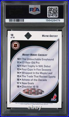 1992 Ud Wayne Gretzky Heroes #18 Wayne Gretzky 1016/2800 Psa 8.5 Auto 10