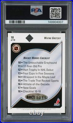 1992 Ud Wayne Gretzky Heroes #18 Wayne Gretzky 1178/2800 Psa 9 Auto 10