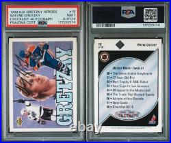 1992 Upper Deck WAYNE GRETZKY #18 AUTO On-Card HEROES PSA 7 with 8 Auto /2800 1992 Upper Deck WAYNE GRETZKY #18 AUTO On-Card HEROES PSA 7 with 8 Auto /2800
