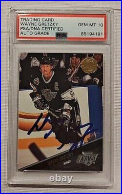 1993-94 Leaf Wayne Gretzky #304 PSA Auto 10 LA Kings