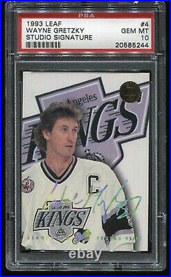 1993 Leaf Studio Signature Wayne Gretzky #4 PSA 10