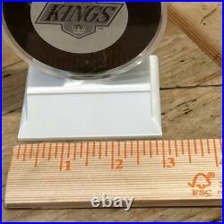 1993 Wayne Gretzky Signed Hockey Puck Los Angeles Kings With Stand