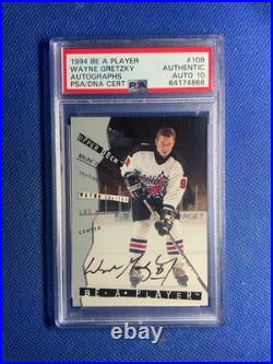 1994-95 Be A Player Wayne Gretzky Signatures Autograph #108 Psa Auto 10