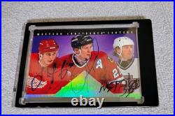 1994 Donruss Dominators Western Conference Centers Fedorov/Roenick/Gretzky Auto