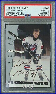 1994 Upper Deck Be A Player BAP Hockey Wayne Gretzky Auto Autograph PSA 9 / 9
