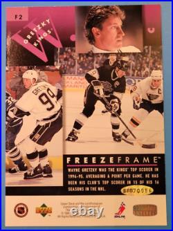 1995-96 Upper Deck Freeze Frame Wayne Gretzky Auto UDA COA #190/500 #F2