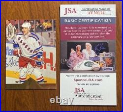 1996 Pinnacle #1 Wayne Gretzky Auto JSA COA New York Rangers