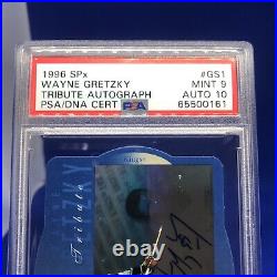 1996 SPx Wayne Gretzky Upper Deck Tribute Autograph PSA 9 Mint PSA/DNA 10 Auto