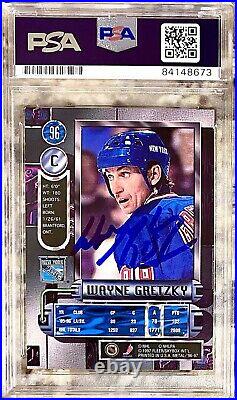 1996 Wayne Gretzky Auto Hof Fleer Skybox Metal Universe #96 Psa Certified