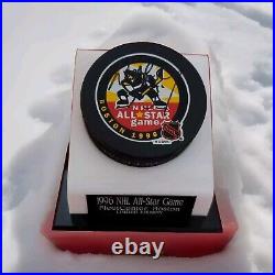 1996 Wayne Gretzky Hof Signed Rare Boston All Star Game Puck Vintage Read Ty Coa