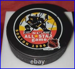 1996 Wayne Gretzky Hof Signed Rare Boston All Star Game Puck Vintage Read Ty Coa