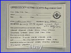 1997-1998 Upper Deck Hockey Wayne Gretzky Signed 2 card Limited Edition of 500