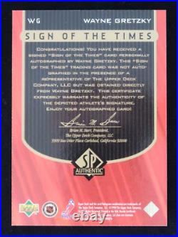 1997-98 SP Authentic Sign Of The Times Wayne Gretzky Auto Autograph