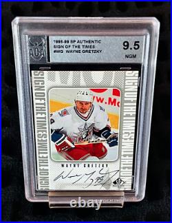 1998-99 SP AUTHENTIC Sign of The Times #WG WAYNE GRETZKY ACA 9.5 /AUTO 9 Mint