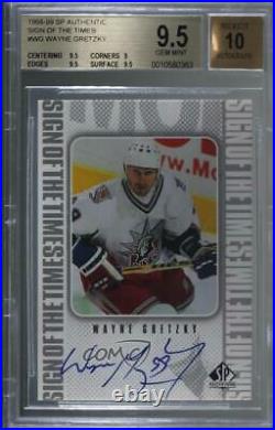 1998-99 SP Authentic Sign of the Times Wayne Gretzky #WG BGS 9.5 Auto HOF