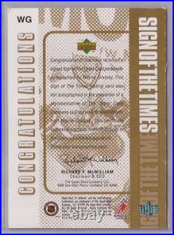 1998-99 SP Authentic Wayne Gretzky Sign of The Times SOTT Gold Autograph #99/99