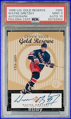 1998-99 Upper Deck Gold Reserve Wayne Gretzky Signatures #/200 PSA 9/10 Auto