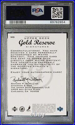 1998-99 Upper Deck Gold Reserve Wayne Gretzky Signatures #/200 PSA 9/10 Auto