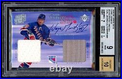 1998-99 Upper Deck WAYNE GRETZKY Double Game Jersey Patch Auto BGS 9/10 Mint