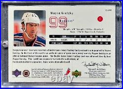 1998-99 Upper Deck Wayne Gretzky Double Game Jersey Patch Auto GJA4 (read desc)