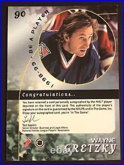 1998-99 Wayne Gretzky Be-A-Player Autograph #90 Rare Auto Card
