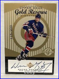 1998-99 Wayne Gretzky Upper Deck Gold Reserve Signatures /200 Autograph SP Auto