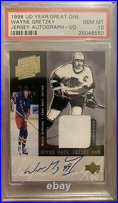 1998 Ud Year Of The Great One Wayne Gretzky Jersey Auto 37/40 Psa 10 Pop 1