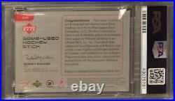 1998 Upper Deck Ud Gold Reserve Wayne Gretzky Auto Game Used Stick Psa 9 Mint