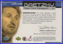 1999-00 Upper Deck Ovation Wayne Gretzky Autograph Super Signatures /99 Auto