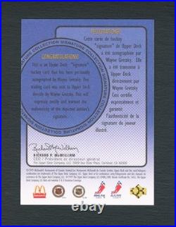 1999 McDonald's UD Signature Collection Wayne Gretzky AUTOGRAPH # 3/25 MINT