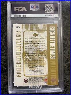 1999 UD SP Authentic Hockey Sign Of The Times Gold Wayne Gretzky PSA 8 Auto 10