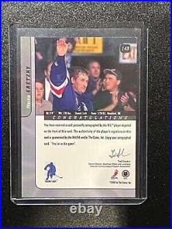 2000-01 BAP Wayne Gretzky SP autograph Be A Player auto