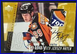 2000-01 UD Game Jersey Patch Autographs Exclusives #S-WG Wayne Gretzky 49/99