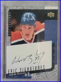 2000-01 UD Wayne Gretzky Epic Signatures auto on card