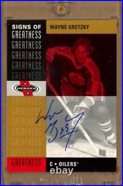 2000-01 Upper Deck Heroes Signs of Greatness WAYNE GRETZKY AUTO Edmonton Oilers