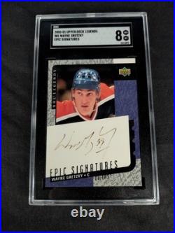 2000-01 Upper Deck Legends Wayne Gretzky Autograph Auto SGC 8 Epic Signatures