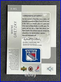 2000-01 Wayne Gretzky SP Game Used Tools of the Game Auto Silver #A-WG 91/100