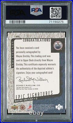 2000 Ud Upper Deck Legends Wayne Gretzky Epic Signatures Auto Autograph Psa 9 Wg