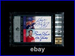 2002-03 SP Authentic Sign Of The Times / 99 Gretzky Howe BGS 8.5 Auto 10