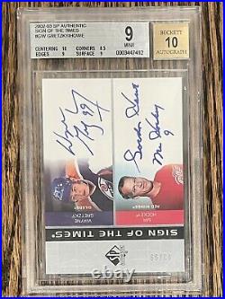 2002-03 SP Authentic Sign of the Times Wayne Gretzky Gordie Howe BGS 9 with10 Auto