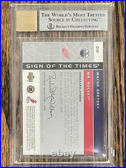 2002-03 SP Authentic Sign of the Times Wayne Gretzky Gordie Howe BGS 9 with10 Auto